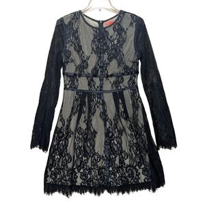 Banjul‎ Dress Black Lace Overlay Party Elegant Whimsygoth Witchy Women's Large